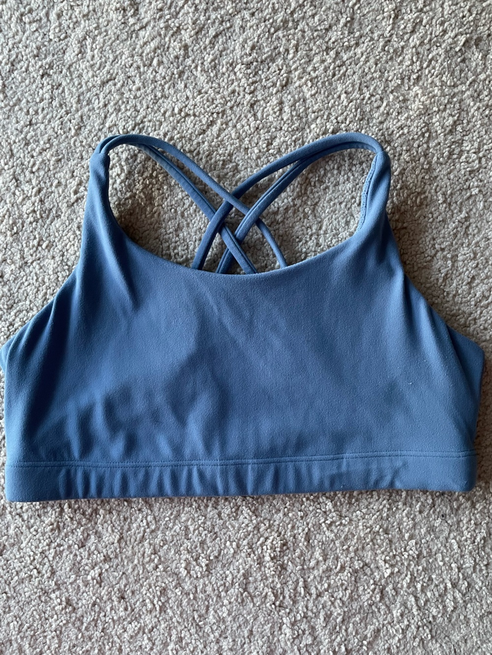 Athleta Girl Dusty Blue Crisscross Back Sports Bra Size XXL Activewear Workout